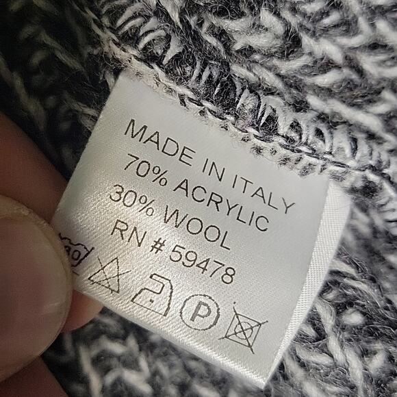 Berretti Cardigan Wool Blend Sweater Fringe Detail Tie Front Womens Small - Picture 6 of 9